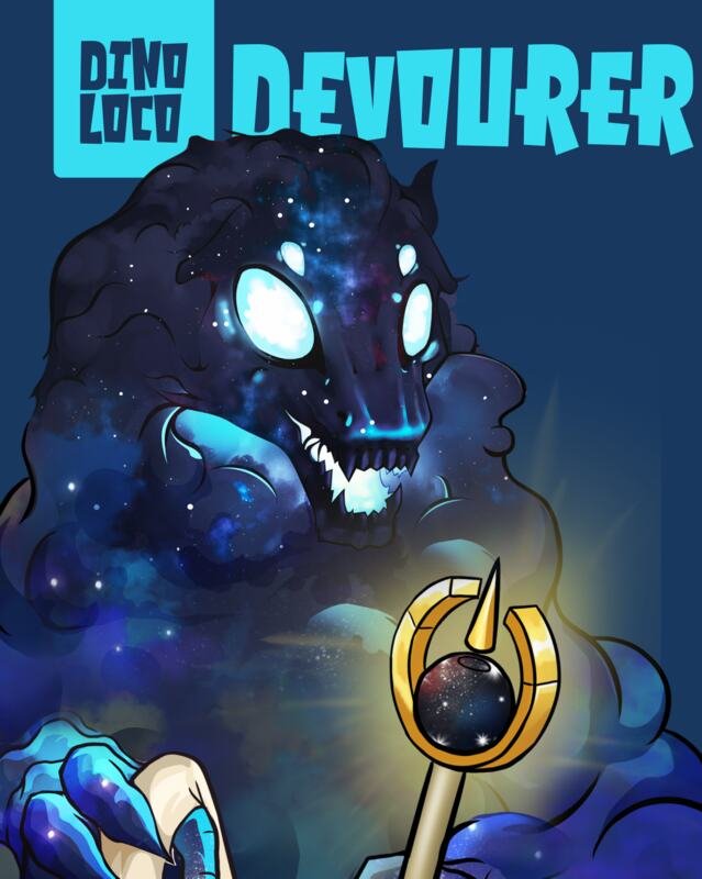 The Devourer, a cosmic creature holding a golden staff