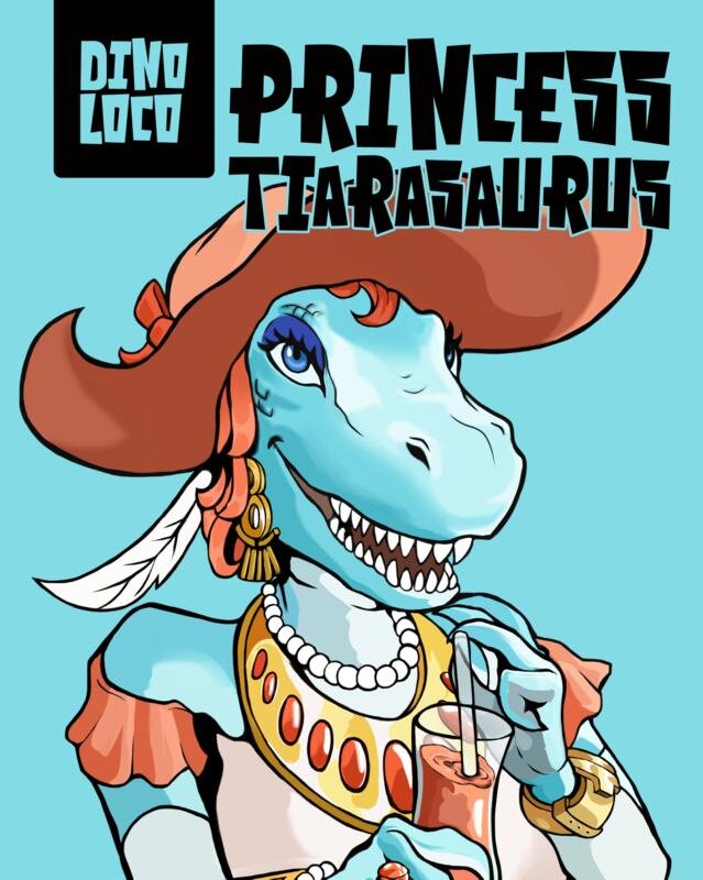 Princess Tiarasaurus in royal dress